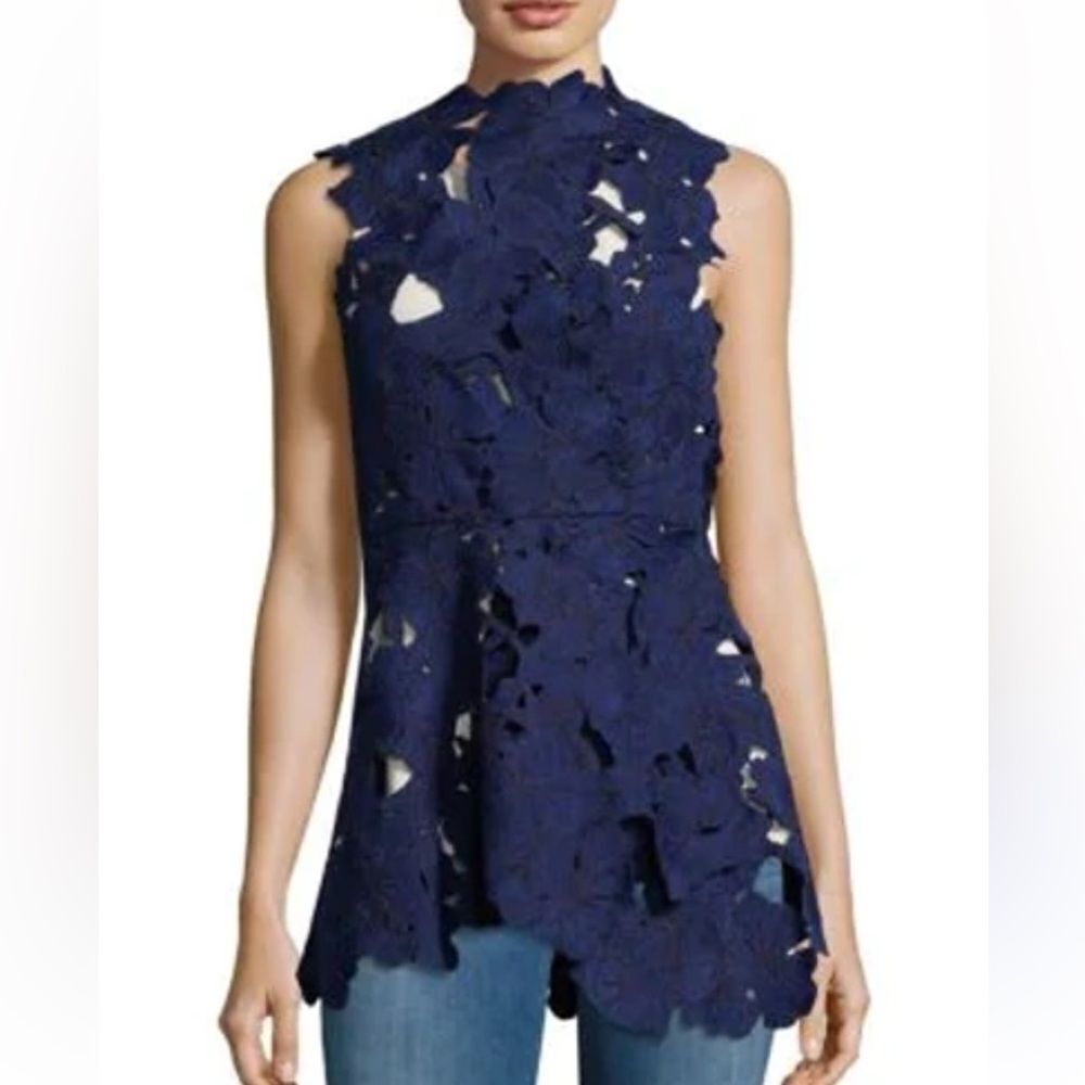 Sportmax Floral Lace Peplum Top